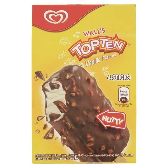 Walls Top Ten Vanilla Mp 4×72ml