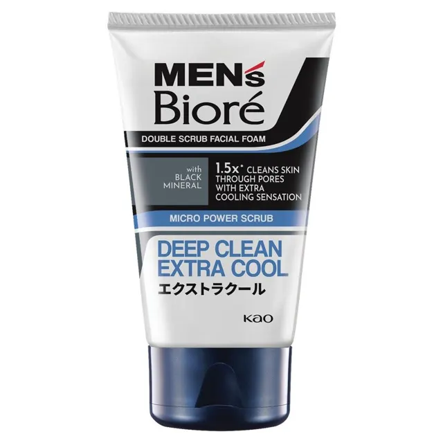 Biore Men's Double Scrub Facial Wash 100g