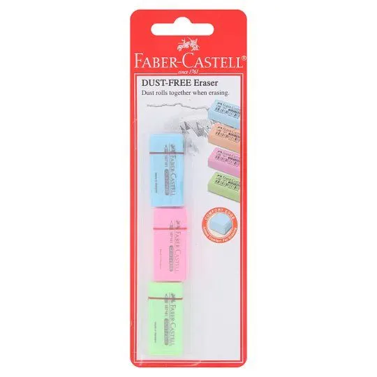Fc Dust Free Eraser - Pastel Colour 3PCS