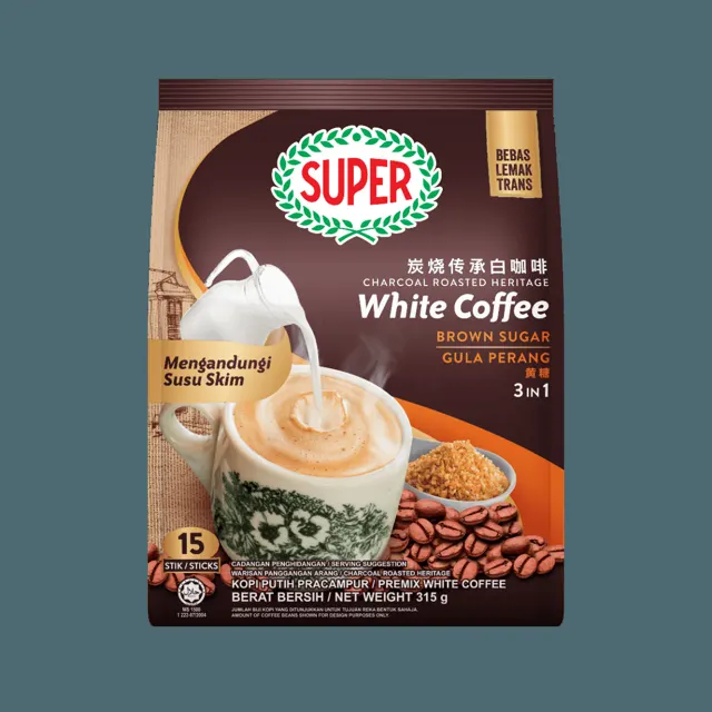 Super Charcoal W/coffee B/sugar 15×21g