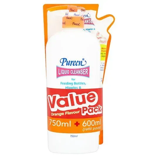 Pureen Liquid Cleanser Orange 750ml+600m