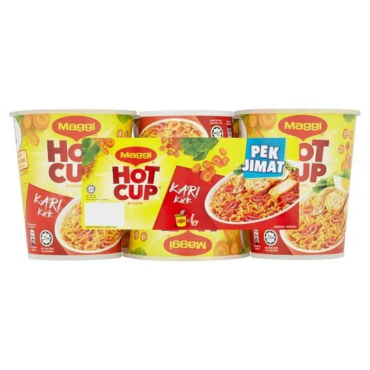 Maggi Hot Cup Curry 6mp 6×58g