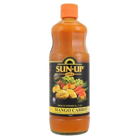 Sun-Up Gold Mango Carrot Mixed Fruit & Vegetables Drink Base Concentrate 850ml