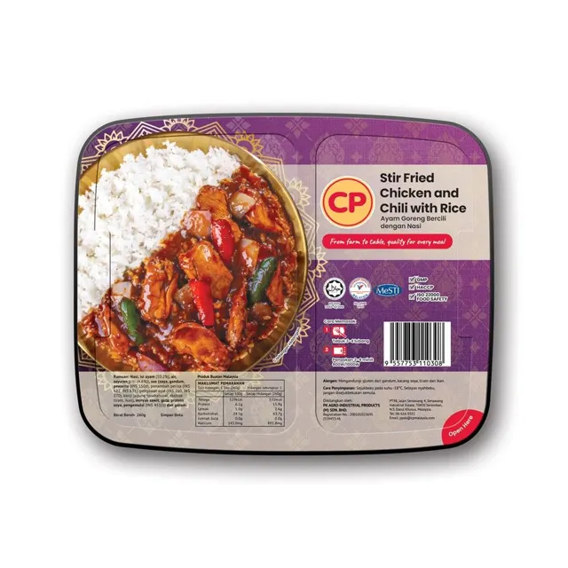 Cp Ready-to-Eat Stir Fried Chicken and Chilli with Rice 260g