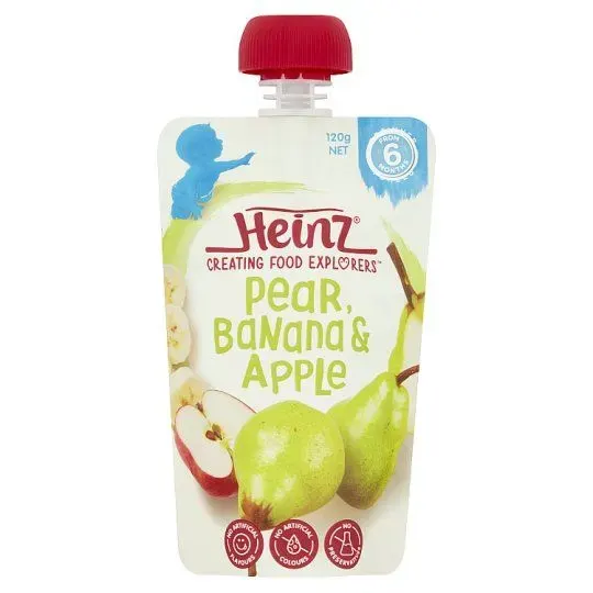 Heinz Simply 4m Pear Banana Apple 120g