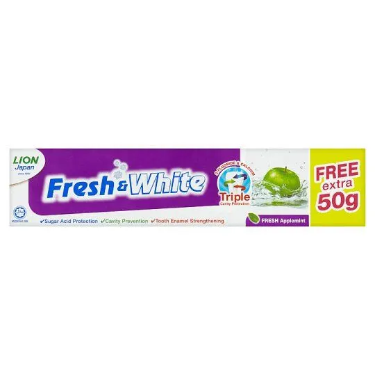Fresh & White T/paste FOC, 225g, Applmnt