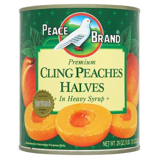 Peace Brand Cling Peaches Halves 822g