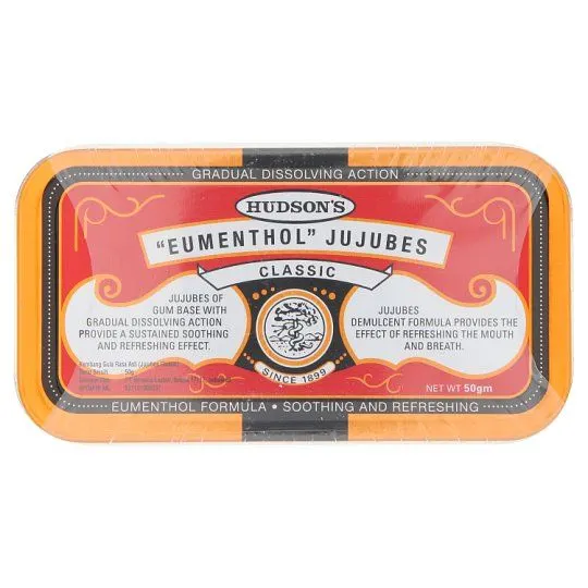 Hudsons Jujubes Classic (tin) 50g