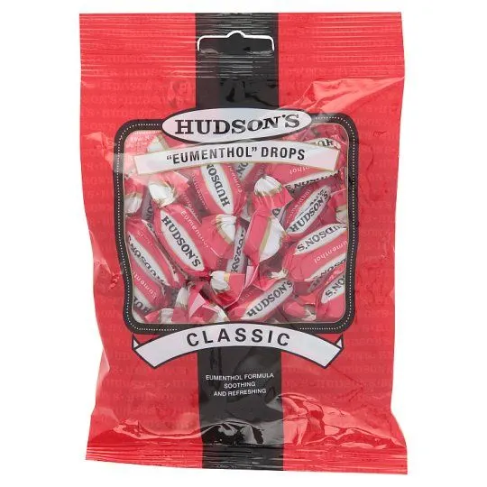 Hudsons Eumenthol Drops Classic 100g