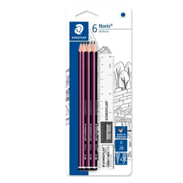 M-Staedtler 2b Noris Tri Gp 6PCS Pink