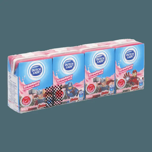 Dl UHT Milky Marvel Strawberry 125mlx4