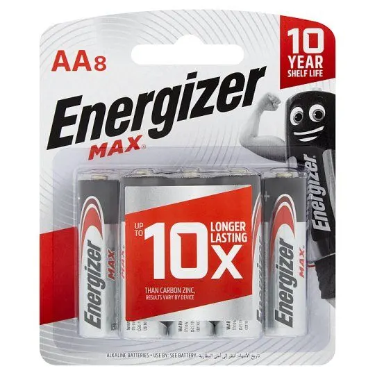 Energizer Alk Max Bat E91bp8m 8aa