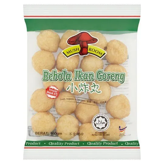Mushroom Small Fried Fishball 160g/pkt