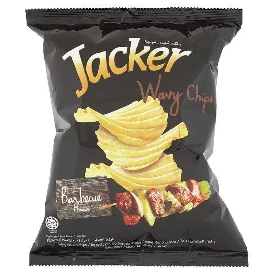 Jacker Wavy Chips 60g Bbq