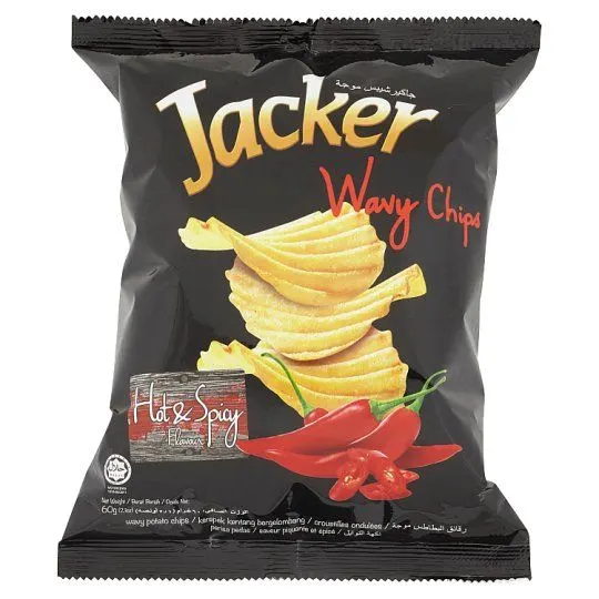 Jacker Wavy Chips 60g Hot+spicy
