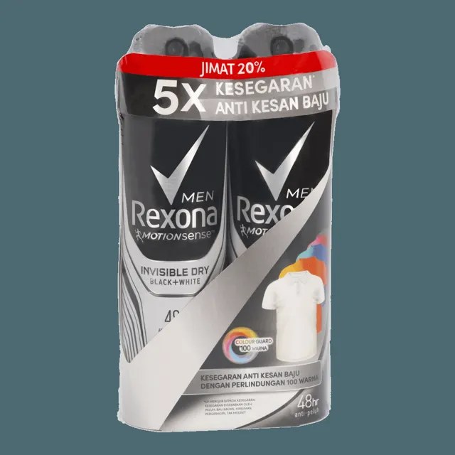 Rexona (m) Deo Spr Invisible Dry 2×135ml