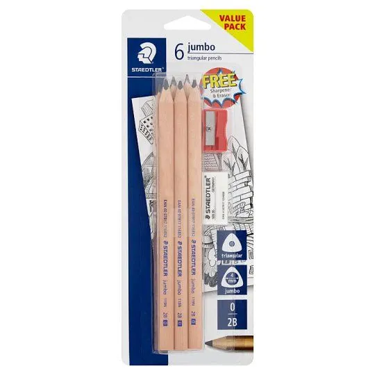 M-Staedtler Jumbo Tri 2b Pencils 119sbk6my