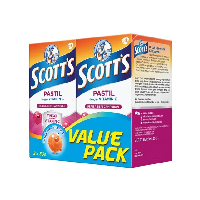 Scotts Vitamin C Mixberry Twin Pack 50S
