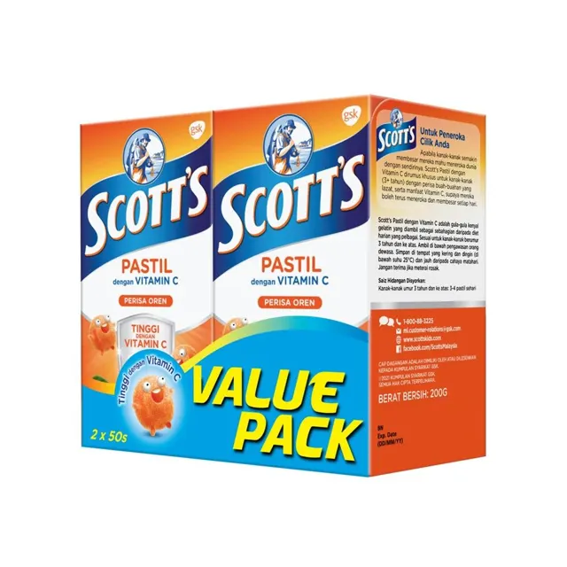 Scotts Vitamin C Orange Twin Pack 50S