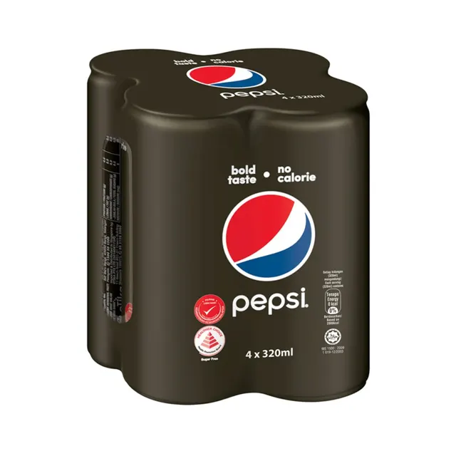 Pepsi Black Can 4 X 320ml