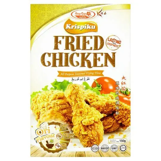 Bunga Raya Krispiku Fried Chicken All Purpose Seasoned Frying Flour Original Flavour 150g