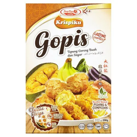 Bunga Raya Krispiku Gopis Fruits and Vegetables Frying Premix Classic Recipe 200g