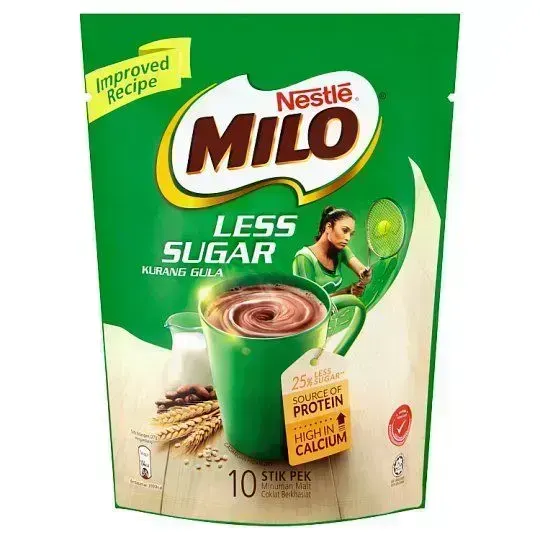 Milo Activ-Go Less Sugar Chocolate Malt Drink 27g x 10