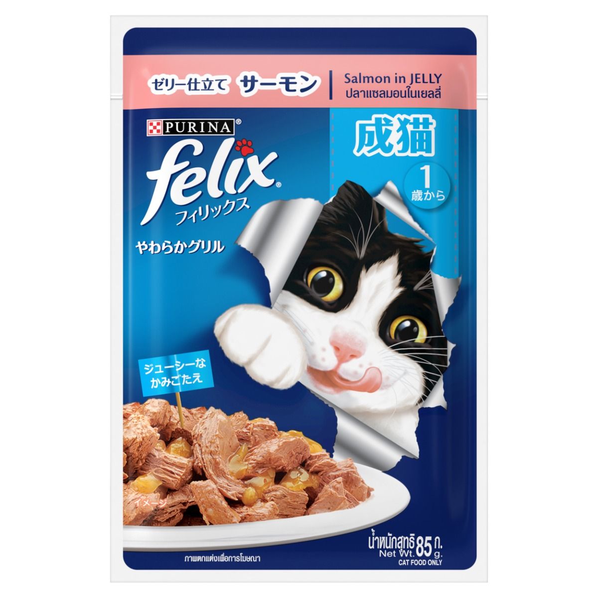 Felix Adult Salmon Pch 85g