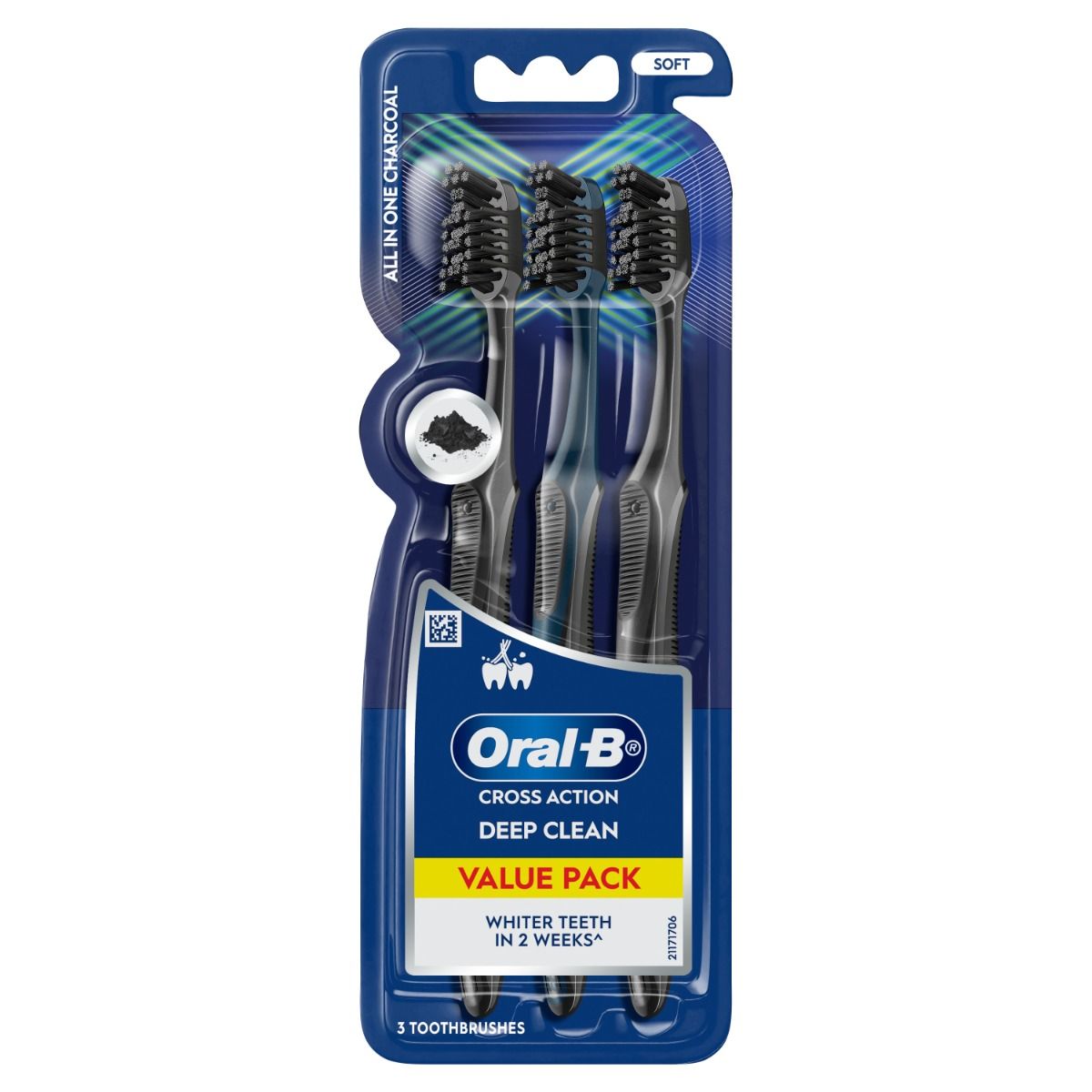 Oral B Cross Action Charcoal 3S Blister