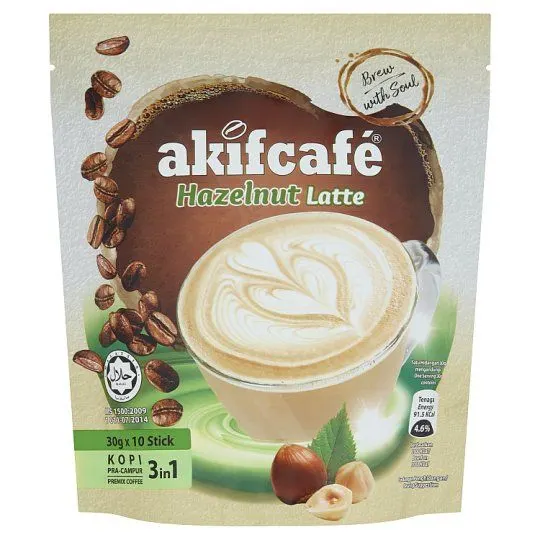 Akifcafe Hazelnut Latte 3 In 1 30gx10s