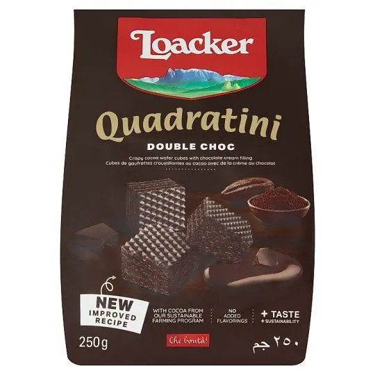 Loacker Quadratini Double Chocolate 250g