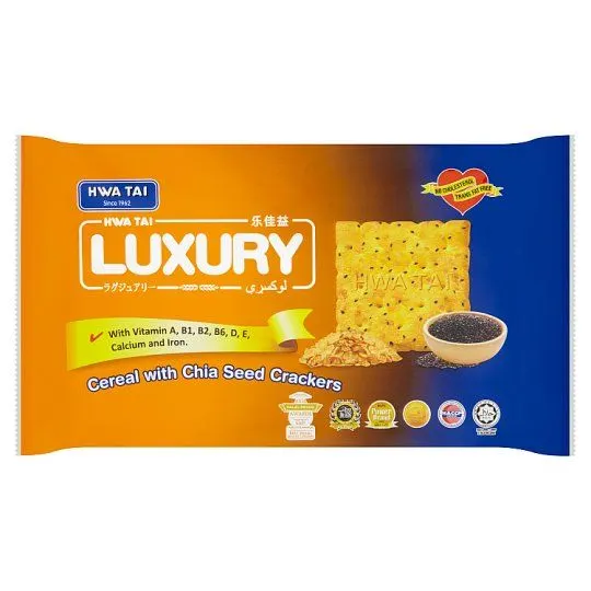 Hwa Tai Luxury Cereal with Chia Seed Crackers 12pkts x 18.5g (222g)