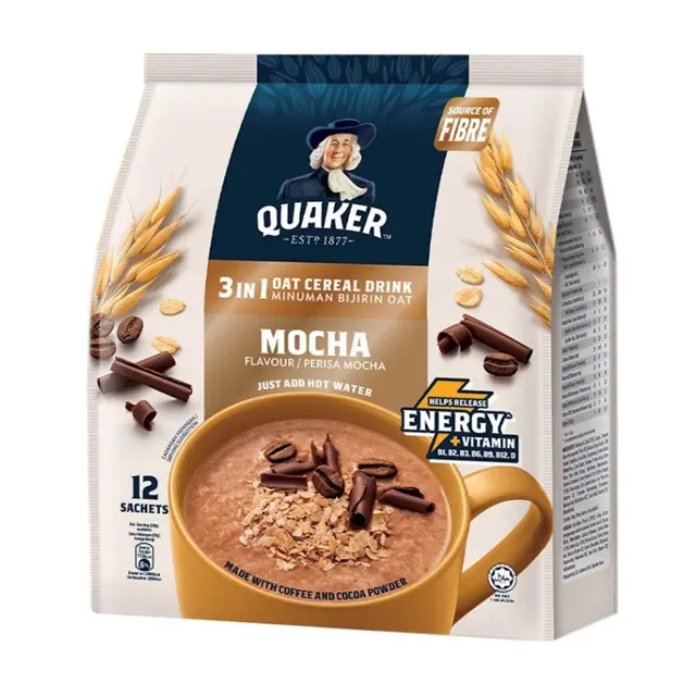 Quaker 3 In 1 Mocha 12 X 28g