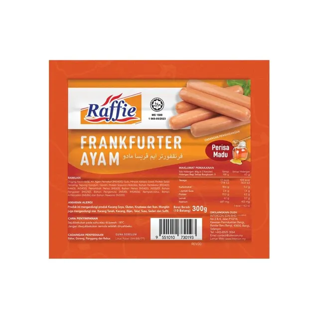 Raffie Honey Frankfurter 300g