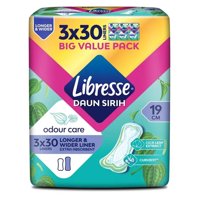 Libresse Oc Long+wider Liner 19cm 3×30s