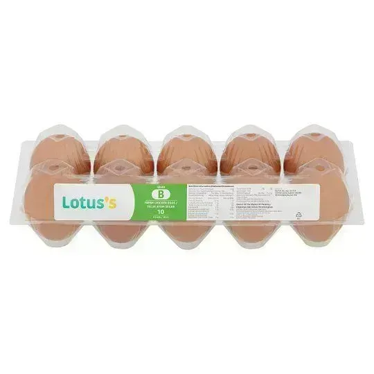 Lotuss Fresh Chicken Eggs Grade B 10S