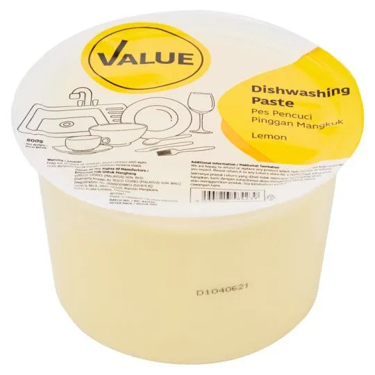 Value Dish Wash Paste 800g Lemon