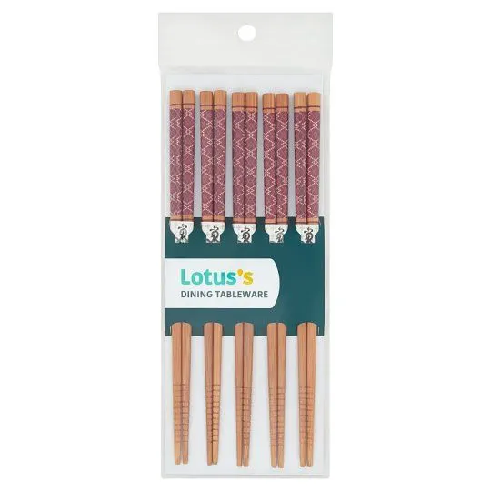 Lotuss 5pair Wooden Chopstick