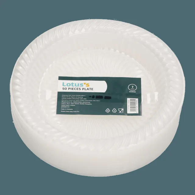Lotuss 7in Plastic Plates 50S