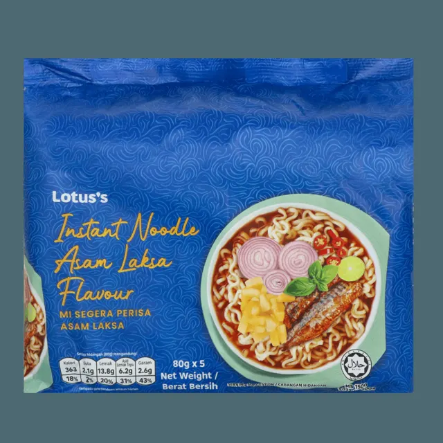 Lotuss Instant Noodles Asam Laksa 5×80g