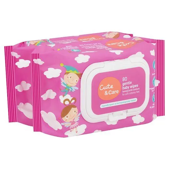 Cute+care Baby Wipes Gentle 80×2