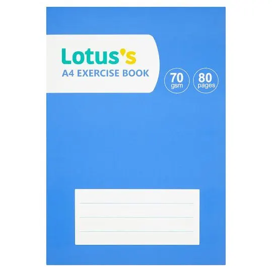 Lotus's A4 Exercise Book 70gsm 80 Pages