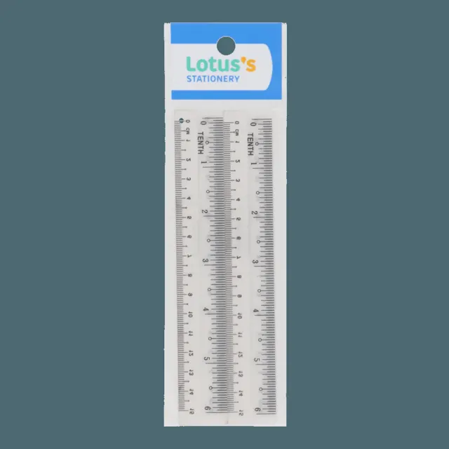 Lotuss Ruler Half White 15cm 2S