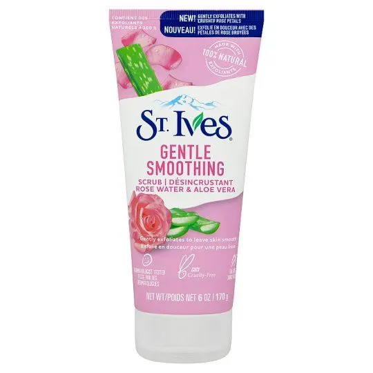 St Ives Scrub Rose Wtr+aloevera 170g