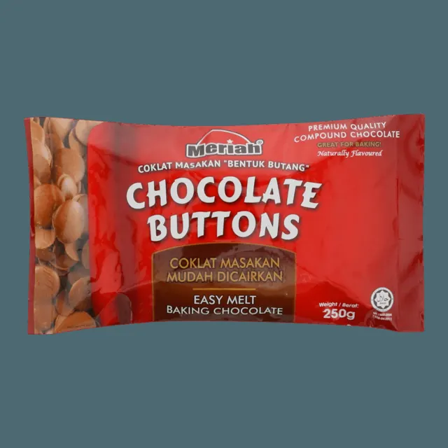 Meriah Easy Melt Chocolate Buttons 250g x 2