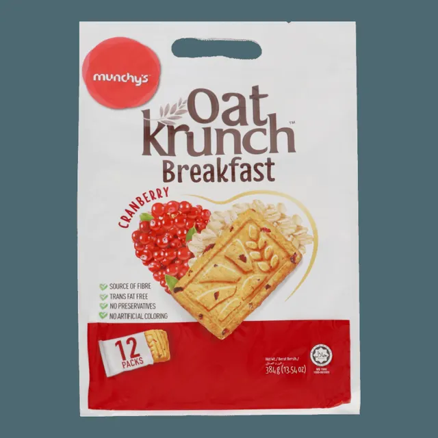 Munchys Oatkrunch B/fast Cranberry 384g