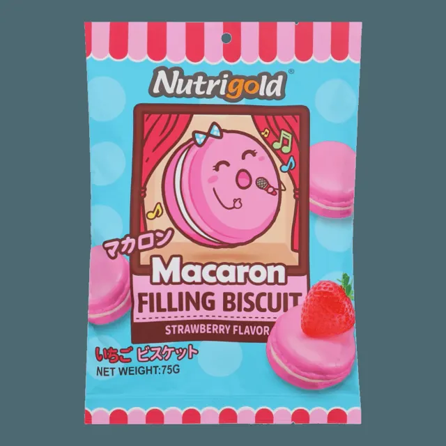 Nutrigold Macaron Strawberry Fill 75g