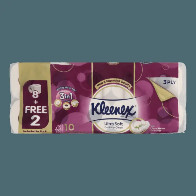 Kleenex Bt U/soft Regular 3ply 8+2Rx190S
