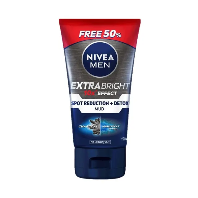 Nivea (m) Extra Bright Mud Foam 150g