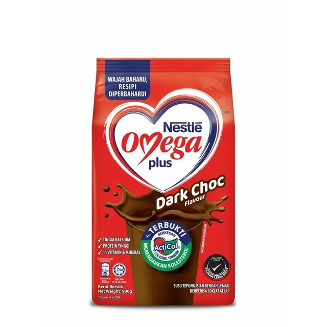 Nestle Omega Plus Dark Chocolate Milk Powder 900g